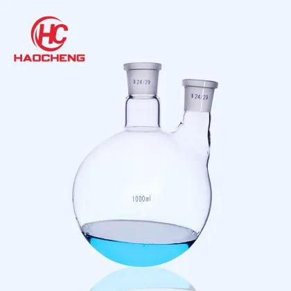 Borosilicate Glass Flask 250ml-50L 2 Neck Round Lab Flask