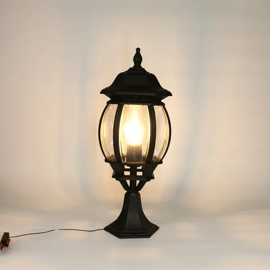 Continental Vintage Victoria Glass Lantern Column Lamp