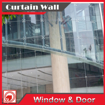 Aluminium Point fixing Glass curtain wall spider system