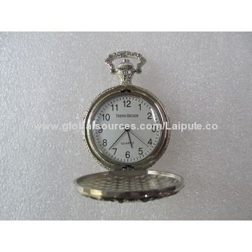 Fashionable Vintage Pocket Watch, Import Movement, Alloy CaseNew