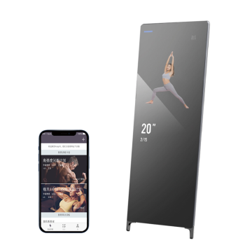 Smart Gym Floor Stand LCD Touch Screen Fitness Mirror