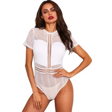 Half-mouwen hoge hals licht lichaam vormgeven vrouwen lingerie