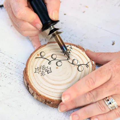 Natural Unfinished Wood Slices Christmas Ornaments DIY Crafts