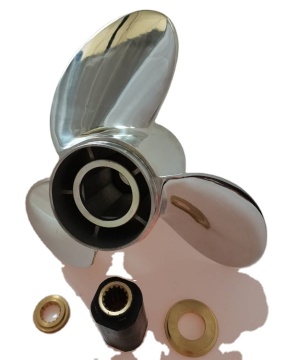 15 1/4x17 RH Interchangeable Stainless Steel 3 Blade Outboard Marine Propeller