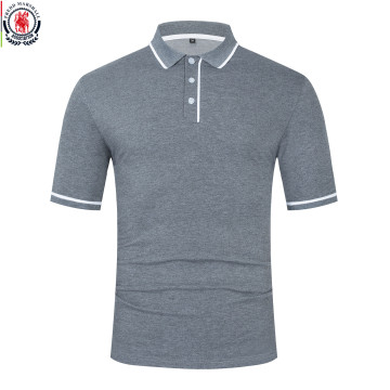 FREDD MARSHALL New Men's Polo Shirt Short Sleeve Business Casual Cotton Solid Polo Shirt Soft Breathable Plain Polo Shirts 589