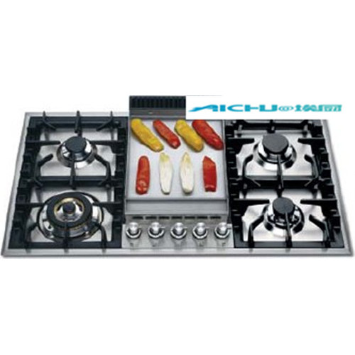 GasCooker With Stainless Steel Hob5 Burners