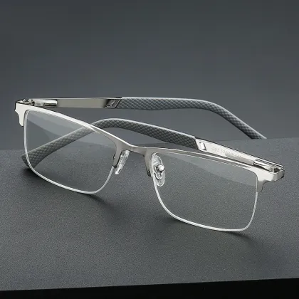 2024 Fashionable Anti Blue Light Eyewear: Progressive Reading Glasses with Metal Frames