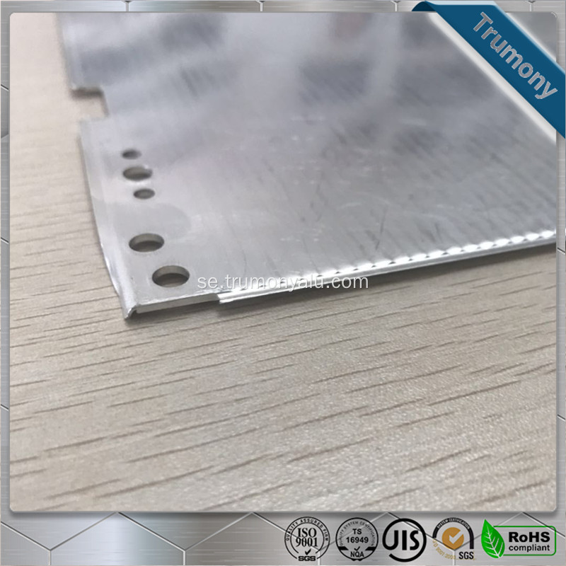 Platt aluminium värmerör med arbetsvätska