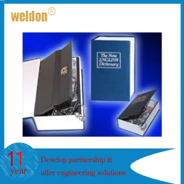 WELDON metal decorative book style safety deposit boxes protect money