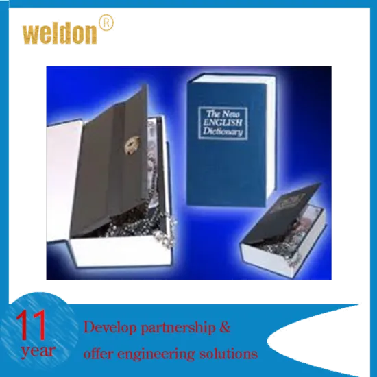 WELDON metal decorative book style safety deposit boxes protect money