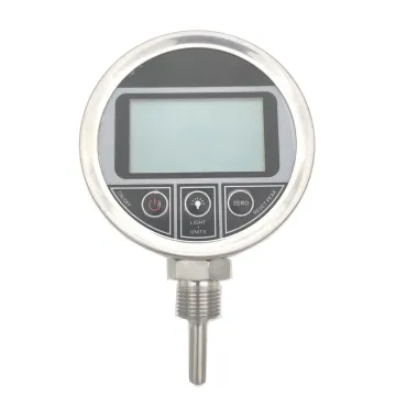 PT100 Digital Gas Water Temperature Gauge - Stainless Steel