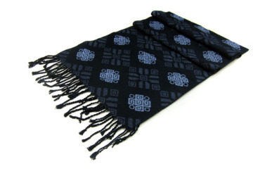 Gray Jacquard Mens Scarf