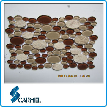 Pupular Beautiful Round Glass Mosaic Brick for Hotel
