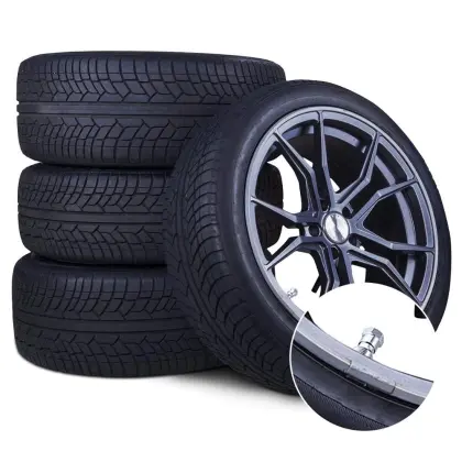 Hex Bolt-in Tubeless Tire Valve Stems Caps with Dust Covers for Cars