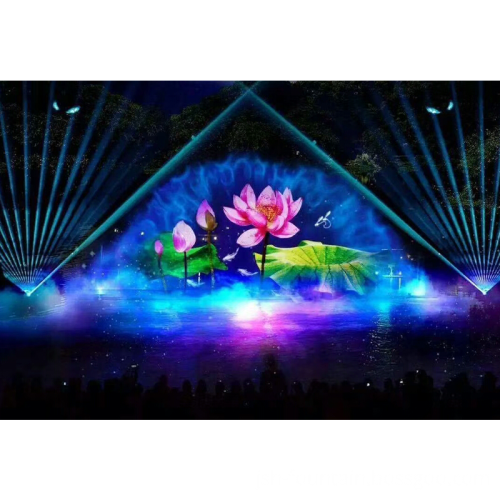New Water screen projection fountain