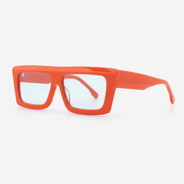 Rectangle Lamination and bevel Acetate Female Sunglasses