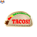 Pin de esmalte de taco personalizado de metal