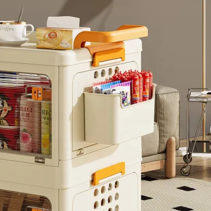 Large Home Storage Trolley with Wheels: Organize Holders & Racks Multifunctionally