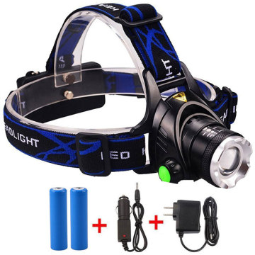 Hotsale Waterproof T6 LED Rechargeable 18650 Zoom Head Torch - 1000 Lumens Outdoor Camping Headlamp