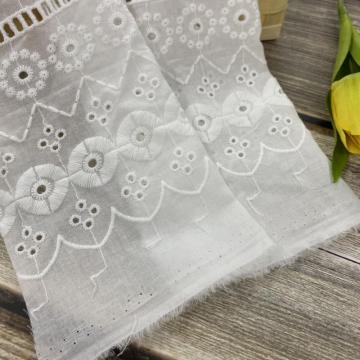 Circle Cotton Eyelet Embroidery Fabric On Cotton Ground