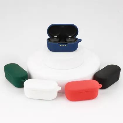 Shockproof Silicone Case with Keychain for DENON PerL Pro Wireless Earbuds