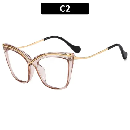 Large Frame Cat Eye Anti-Blue Light Glasses for Women