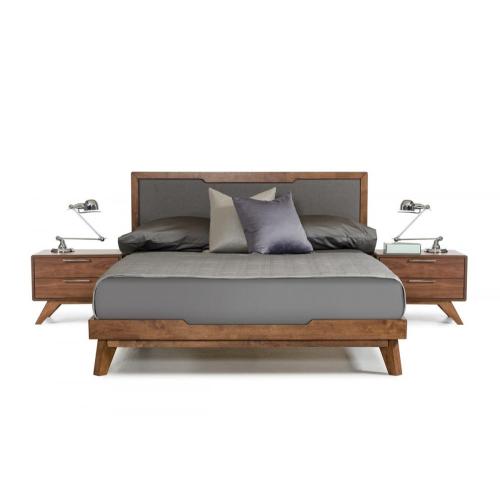 Nova Mid-Century Walnut Bed