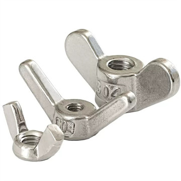 304 Stainless Steel Wing Nuts: Sizes M4 to M14 with Large Ears - Hand-Tightening Hardware
