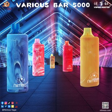 Varios cigarrillos electrónicos de Vape Bar Vape 5000