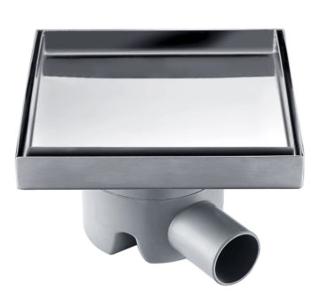 Square embedded floor drain index in shower room