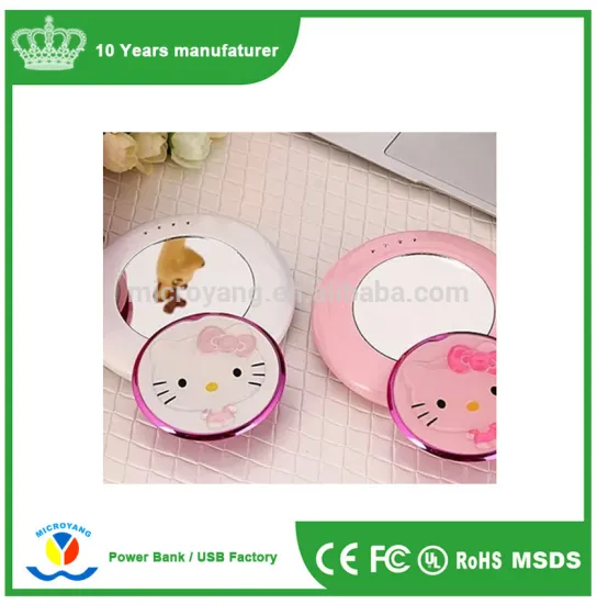 2015 New Design Hello Kitty Portable Mirror Power Bank