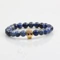 2019 nouveautés en gros bijoux alibaba sodalite gem pierre perles homme bracelet, lion accessoires bracelets