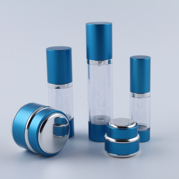 Botellas de bomba sin aire de aluminio en varios tamaños para aerosoles cosméticos
