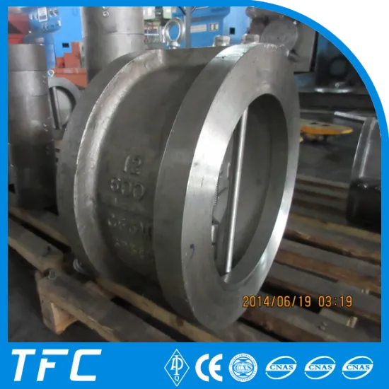 wafer stainless steel dual plate check valve wafer lug