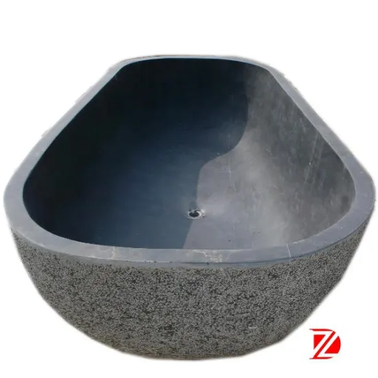Natural stone black bathtub