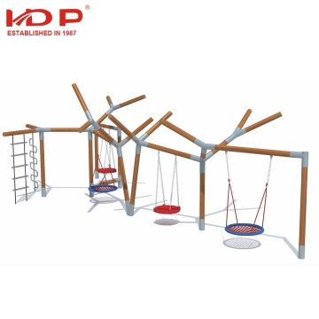 2024 New Exterior Kids Swings - 3 Seater Wooden Garden Metal Porch Swing