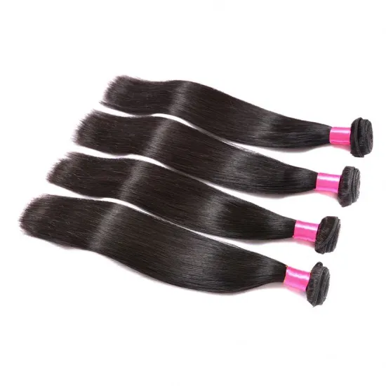 One Donor Cuticle Aligned Raw Vietnamese Hair Straight Hair Bundles With Closure