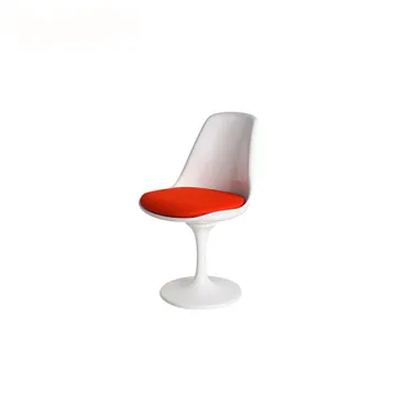 Eero Saarinen Red Cushion Tulip Swivel Chair