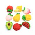 Wholesale  Peach Various Fruits Shaped Flatback Resins Cabochon Kitchen Table Fridge Decoration Spacer DIY Craft Decor