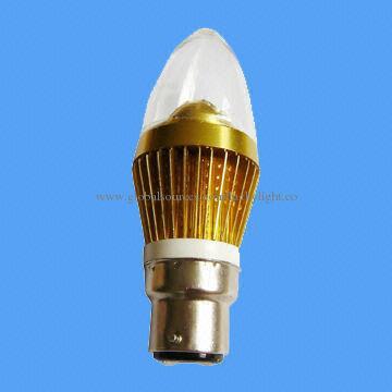 6W E14/B22 LED Candle Bulb with 300 to 320lm Luminous Flux and 100 to 240V AC, 50/60Hz Input Voltage
