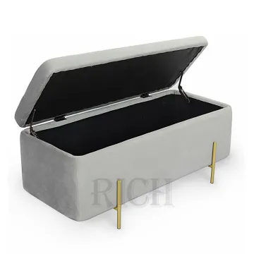 Rectangular Ottoman Stool: Footstool and Storage Solution for Bedroom