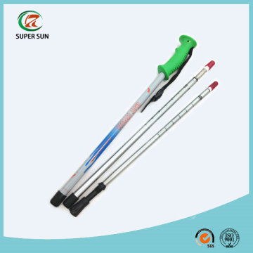 GS/TUV Approved 3-section flexible aluminum 6061 trekking pole/walking cane/hiking pole with TPR grip,easy lock system