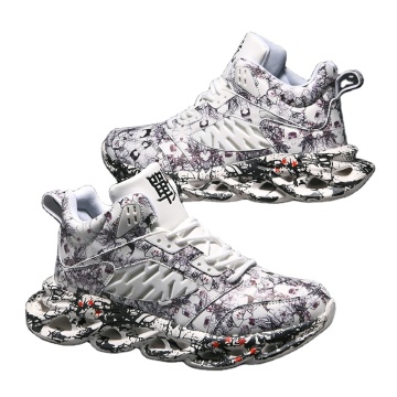 Men's Basketball Style Sports Shoes - Wholesale High Top Wear-Resistant Street Fashion