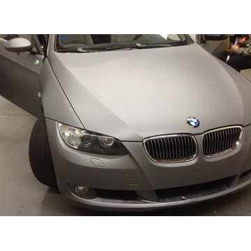 matte silver car wrap vinyl