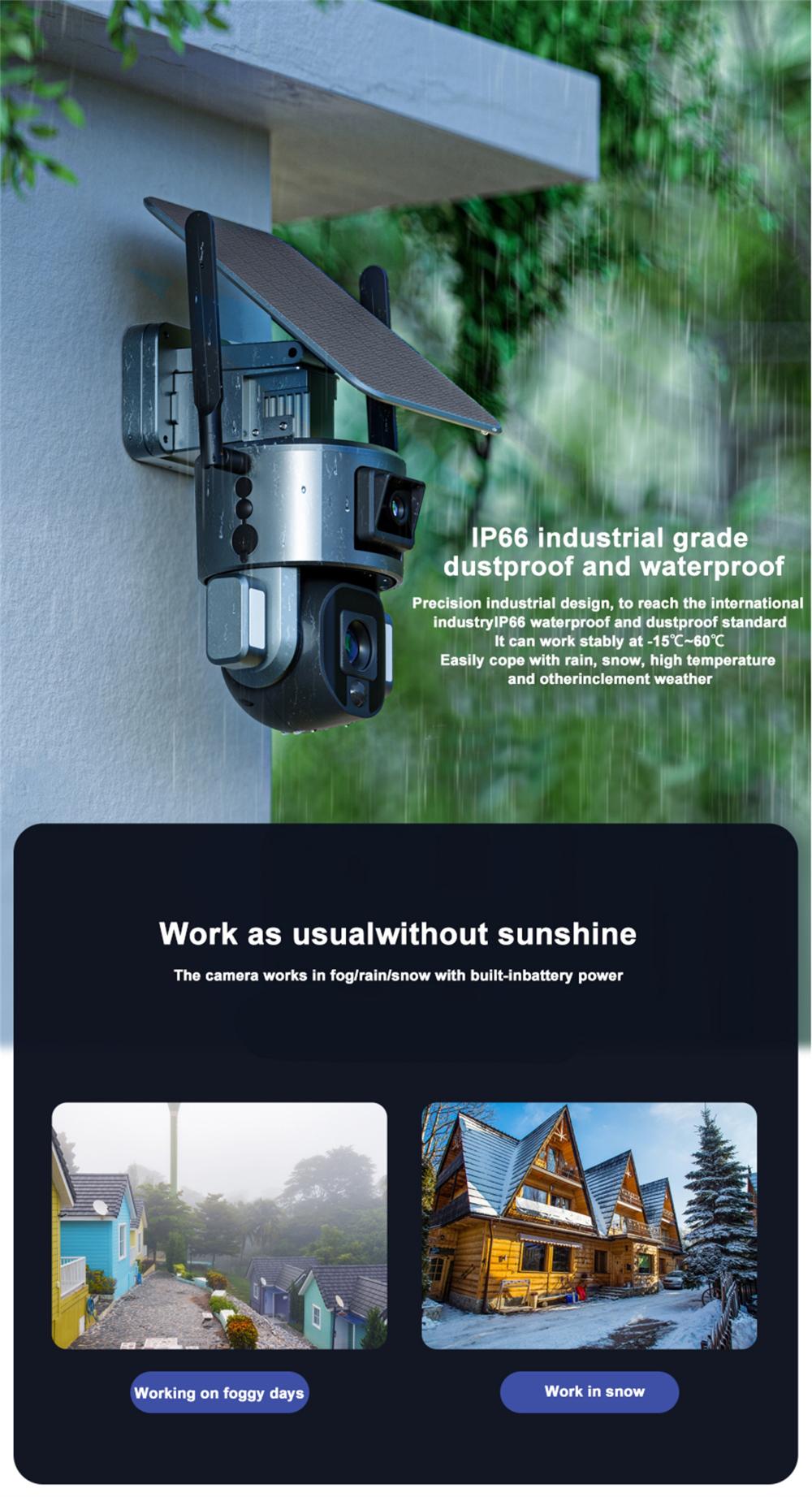 IP65 Solar Outdoor CCTV Camera Light Street Light