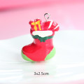 Resin christmas boots charms flatback jewelry for beginners