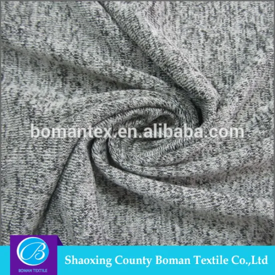 32S stretch one side black and gray weft knit fabric