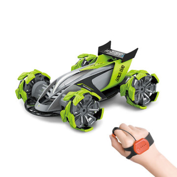 Flytec New Mechanical Toy: Exploding Wheel Stunt Car with Gesture Sensing, Light Spray & Remote Control for Kids