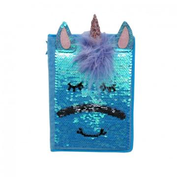 BLUE UNICORN SEQUINS NOTEBOOK-0