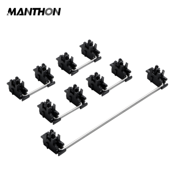 Custom Steel Plate Satellite Switch Mechanical Keyboard - Black 6.25u 2u OEM Cherry Stabilizers